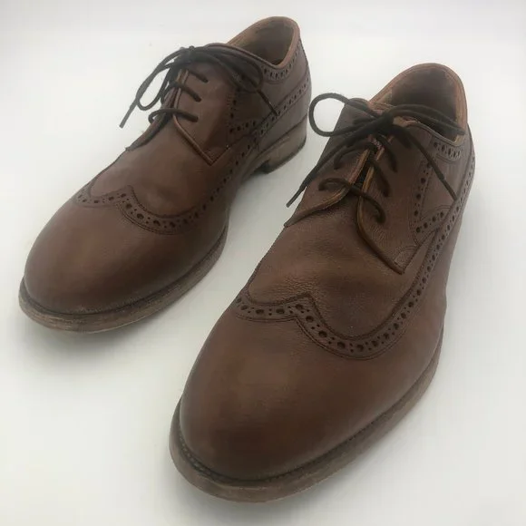 Jump New York Handmade Vero Cuoio Wingtip Oxford, Men\'s Size 13/EUR 46 Vero Cuoio Men Oxford Brown Leather Wingtip | Mercari main image 2